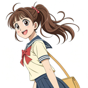 Digital illustration of Kotoko Aihara from Itazura na Kiss. Anime-style, featuring her lively demeanor and signature hairstyle. Background is plain white.