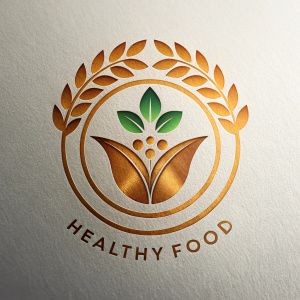 logo elegante de una cadena de comida fit 