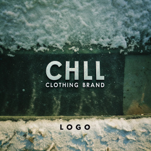 Illustration of the Chill Clothing Brand logo. Bold 'Chill' in white font on black backdrop, 'LOGO' at the bottom.