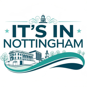 The Nottingham brand logo, featuring teal and white color palette. Bold 'It's in Nottingham' text in a sleek, sans-serif font. Simple, modern design.