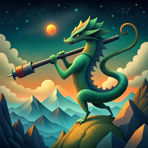 mountain dragon using bazooka