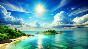 a summer sea scenery