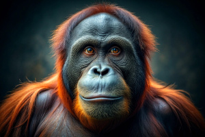 Orangutan, Hyper Realistic photo
