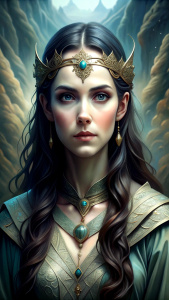 Lúthien (Middle-earth): Another character from J.R.R. Tolkien's works, Lúthien is a half-elf and half-Maia. She possesses legendary power and proves herself as a formidable warrior in addition to her powerful magical abilities.
