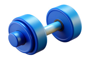 dumbbell blue pastel color