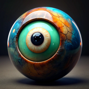 ultra realistic eye shaped billiard ball number11