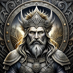 Nordic Surt - Ruler of Muspellsheim - perfect realistic art, high-definition grey and black, white background tattoo design