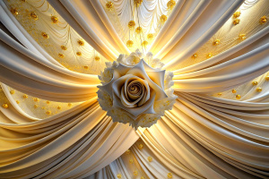 3d wallpaper ceiling luxury flower and silk background for print