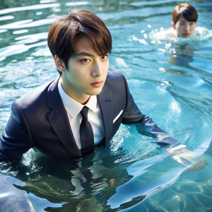 Jungkook tipo nada voy con traje y jefe millonario 