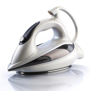 Modern Steam Iron Swan on white background 
