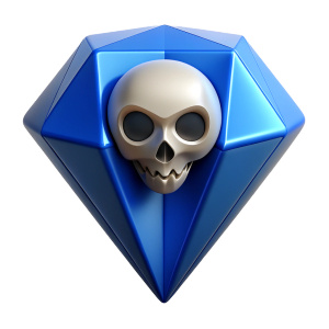 sapphire with day of dead stylization