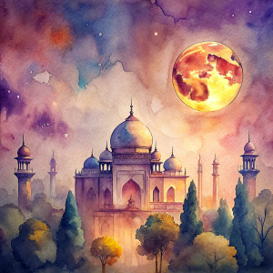 Delhi, Delhi. Only two weeks
Raved about the golden moon
of Delhi, Delhi. They flew by quickly
The joy of meeting you

