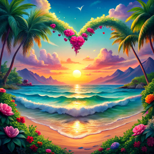 Aloha, Sea and beach full of love