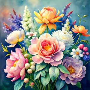 watercolor image ,Pink white Peonies Snowdrops, lobelia, canna,salvia , carnation, Common Crape Myrtle., Ranunculus viburnum, wax flower, dandelion, geranium , watercolor , watercolor , artichoke ,aster,pansy,poppy ,lavender,anemone ,oleander , succulent,pansy,lilac