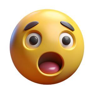 Shocked yellow emoji 