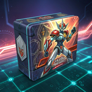 Special edition Yu-Gi-Oh! Code of the Duelist trading card game box. Futuristic design featuring a vibrant, robot-like creature in action pose.