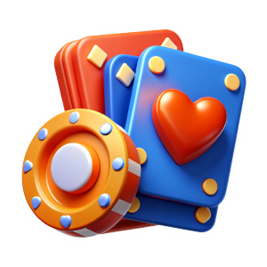casual icon Playing cards and casino chips