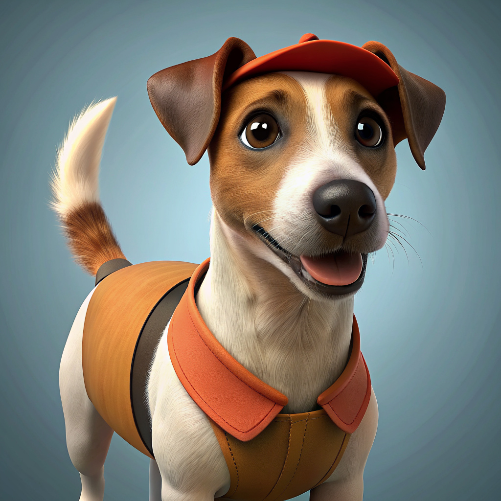 Jack Russell dog as a courier 