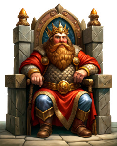 king a dwarf on a throne