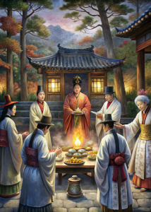 Ancestral Rites (Charye): Offering rituals to honor ancestors, ensuring their blessings for the year