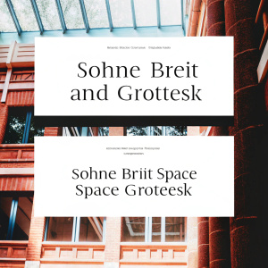 Website showcasing Sohne Breit and Space Grotesk fonts. Clean, modern sans-serif style. White background with dark text. Simple, minimalist layout highlighting typography.