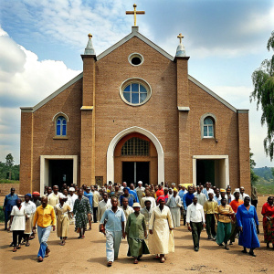 people left Catholic church building