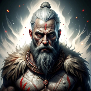 Nordic God Balder - perfect realistic art, high-definition grey and black, white background tattoo design