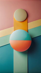Combine minimalist design principles with retro color schemes. Use a gradient background with muted pastel colors and incorporate simple geometric shapes and lines, reminiscent of 1950s or 1960s design.

