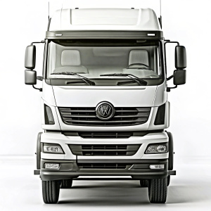 black and white image of the iveco truck's cab front view