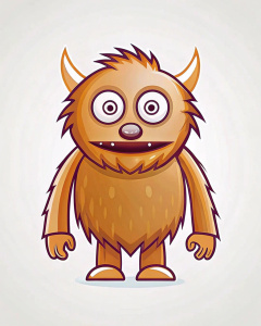 minimalist  cartoon  of  a cute  old male very old monster , open mouth. thin  stroke line, sharped line, clipt art, eye brow,  two color design, clip art design, two color, logo style cartoonic flat vector, modern, vector, Adobe Illustrator,white background