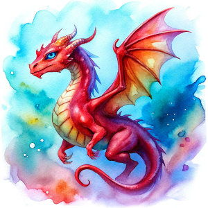 red dragon icon for videogame