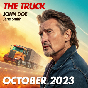A colorful poster for the movie 'The Truck'. Starring John Doe. Directed by Jane Smith. Release date: October 2023.