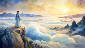 In the Bible, in ancient times, a servant watched from the top of a mountain, and the clouds in the sky