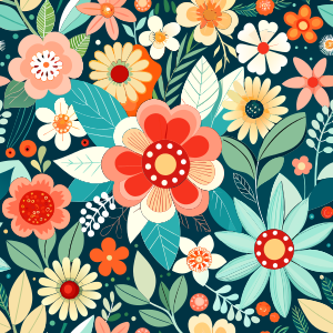 SEAMLESS TEXTURE FLOWERS PATTERN FRONTAL