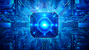 blue circuit board  background