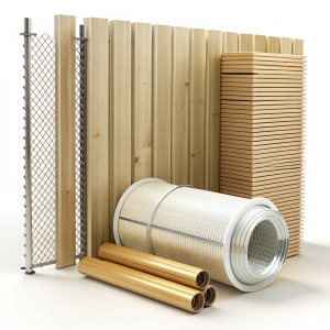 fences materials isolated on white background