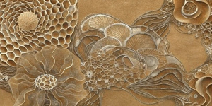 abstract collage with amorphous shapes