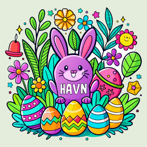 Mockup cover,easter theme, show text "Have Fun", white background,coloring page,