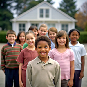 Children at school yard