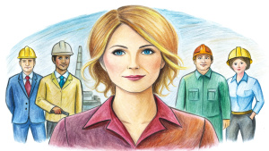 Illustrate women from different professions and industries