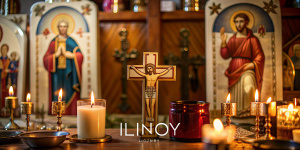 ilnoy, icons, candles, cross, Christian, Orthodox