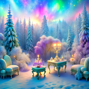   
 intense  frozen snowy forest Glam  masterpiece  dreamland  light soft pastel  PRISM Effect antique furnitures snows  flowers   ultra intense crystal effect ultra glitter Photoshop Photo Manipulations  Holographic liquid Patent Spandex Vinyl   Dreamscape     very much glitter sparkly fantasized glam Sprinkle Shimmering Bioluminescent fairytale masterpiece  Magical   Shimmering   Ultra iridescence UV Glow Rainbow