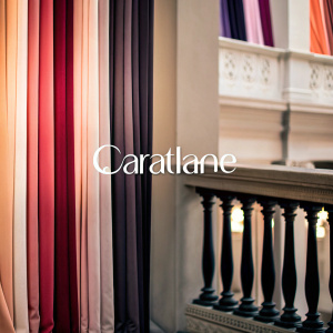 CaratLane logo, featuring soft pastel shades of pink and purple, against a pristine white backdrop.