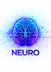 neuro brain and neuro line white background with title NEURO