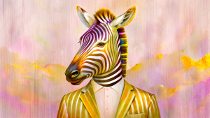 zebra with human head