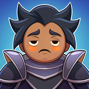 The Dark Lord, lazy, tired face, armor, game icon
