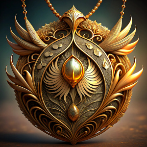 phoenix golden diamond necklace