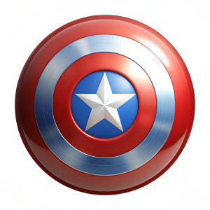 Captain America shield  emoji on white background