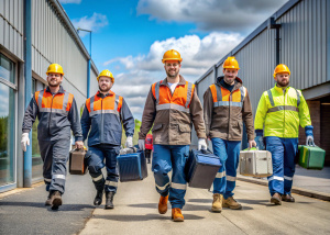 Departure of dismantling specialists to the facility