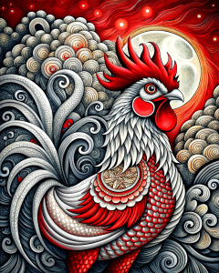 stately rooster